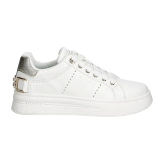Guess Schoenen, Dames, Wit, 39 EU, Leer, Wesli Platform Sneaker