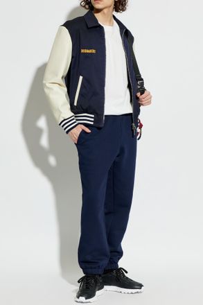 Lacoste Sweatpants With Logo Patch, Mens, Navy Blue