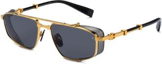 Balmain Sunglasses, unisex, Yellow, Size: 56 MM Brigade V Sunglasses