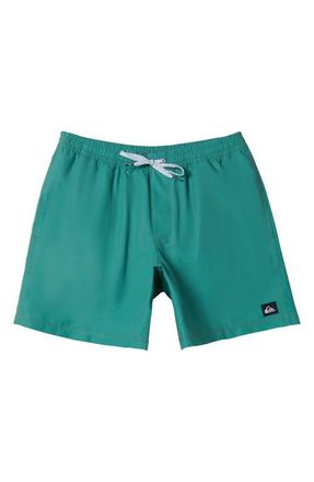 Quiksilver Everyday Solid Volley Swim Trunks in Frosty Spruce at Nordstrom, Size Medium