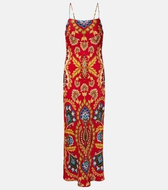 Farm Rio Folk Tapestry maxi dress