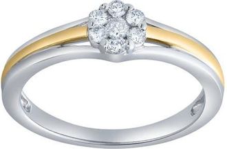 LuvMyJewelry Cherelle 0.20 Ct Natural Diamond 10K Gold Ring in 10K White Gold at Nordstrom, Size 7