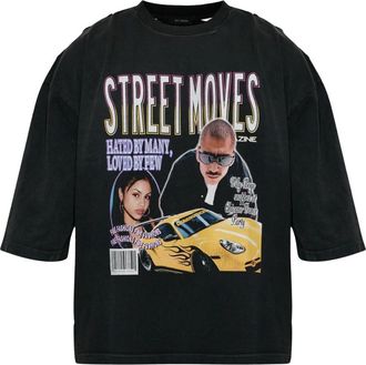 Willy Chavarria Cotton T-shirt Street Moves Buffalo - Heren - T-shirts - Zwart - XS - Katoen - Tops