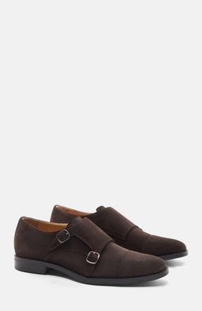 Scarosso Francesco Monks in Dark Brown Suede Leather at Nordstrom, Size 39
