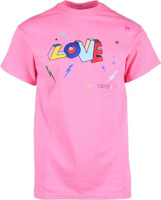The Editor T-shirt - Heren - T-shirts - Roze - M - Katoen - Tops