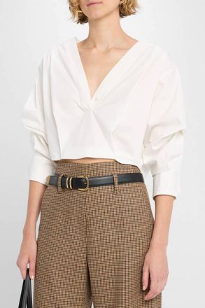 A.L.C. Jordan V-Neck Top In White