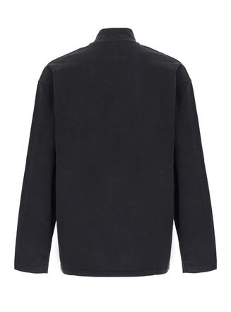 ERL Mock-Neck Cotton Long-Sleeve Tee - Black