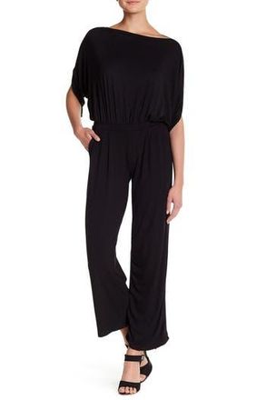 Go Couture Raglan Sleeve Jumpsuit in Black at Nordstrom Rack, Size X-Large