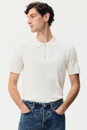 H&M Slim Fit Polo Shirt in Cream at Nordstrom, Size Xx-Large