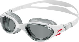 Speedo Heren Biofuse zwembril (Wit/Rood/Rook)
