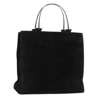 Gucci Pre-owned Vintage Suede Hand Bag - Dames - Vintage Handtas - Zwart - ONE Size - Su&egrave;de - Vintage