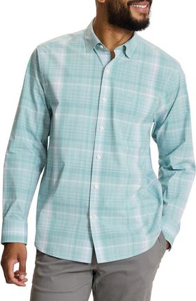 Tommy Bahama Sarasota Stretch La Cumbre Plaid Long Sleeve Button Up Shirt in Blue Chaise at Nordstrom, Size X-Large
