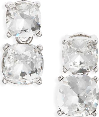 Kenneth Jay Lane Crystal Drop Earrings in Silver at Nordstrom