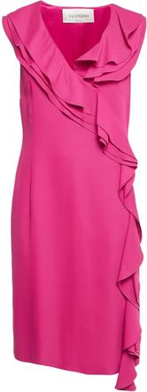 Valentino Abito smanicato con ruches - Rosa