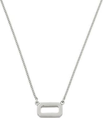 AllSaints Hexagon Pendant Necklace in Rhodium at Nordstrom Rack