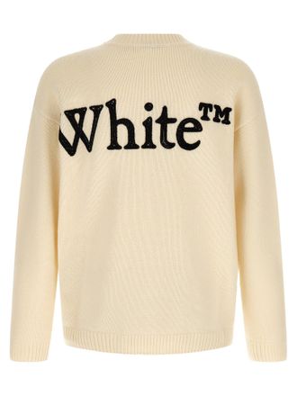 Off-white Logo-Embroidered Sweatshirt - Cream
