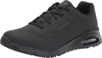 Skechers Mens Uno Food Service Shoe, Black, 10.5