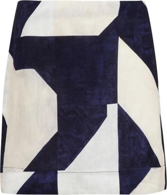 Lenny Niemeyer abstract-pattern skirt - White
