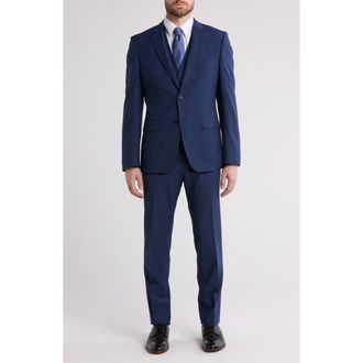 BOSS Huge Suit in Dark Blue at Nordstrom Rack, Size 38 Short