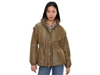 Avec Les Filles Quilted Jacket With Drawstring Womens Jacket Seagrass : SM, Lyocell/Viscose
