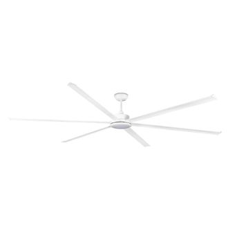 Netlighting Rotterdam XXXL 6 Blade Ceiling Fan Matt White with Light 3000K