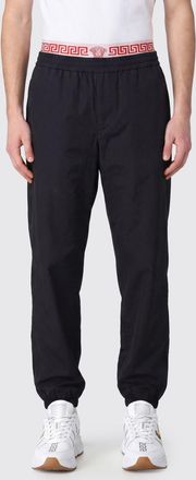 Versace Pantaloni jogging in tessuto tecnico con vita elasticizzata logata Greca