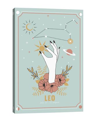 iCanvas Discontinued Icanvas Leo By Emanuela Carratoni Wall Art