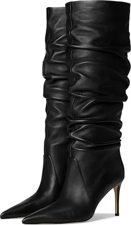 Michael Kors Dawn Heeled Boots Womens Boots Black : 5.5 M, Leather