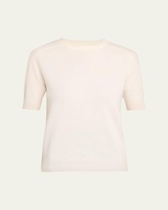 Lisa Yang Kenza Cashmere Elbow-Sleeve Sweater