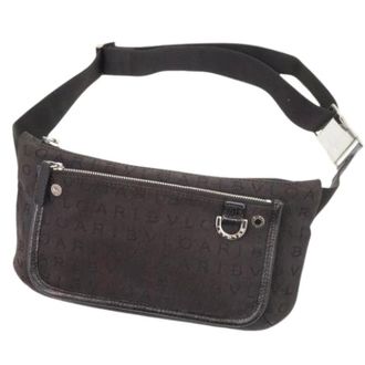 Bulgari Pre-owned Vintage Canvas Sling Bag - Heren - Pre-owned - Zwart - Maat: ONE Size