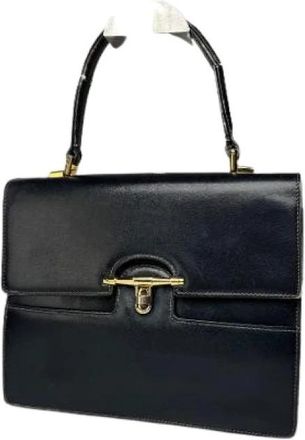 Gucci Pre-owned Handbag - Dames - Vintage Handtas - Blauw - ONE Size - Leer - Vintage