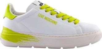 Love Moschino Witte Casual Sneakers - Dames - Sneakers - Wit - 36 EU - Leer - Schoenen