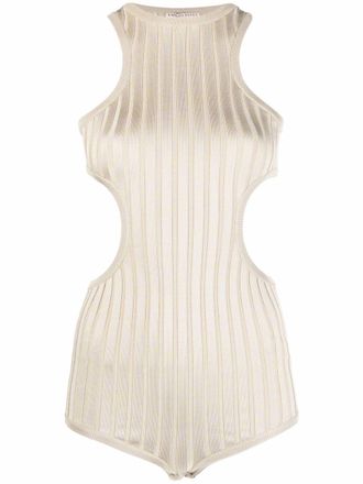 Pucci cut-out silk bodysuit - women - Silk - S - Neutrals