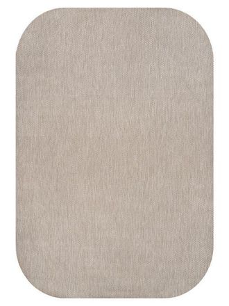 Jonathan Y Designs Miles Modern Minimalist Radius Corner Solid Indoor/Outdoor Shaped Area Rug in Beige at Nordstrom, Size 8Ft 0In X 10Ft 0In