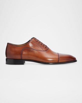 Christian Louboutin Men & apos;s Greggory Patinated Leather Oxford Shoes