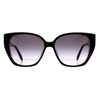 Alexander McQueen Alexander McQueen Cat Eye Dames Zwart Grijs Gradiënt AM0284S