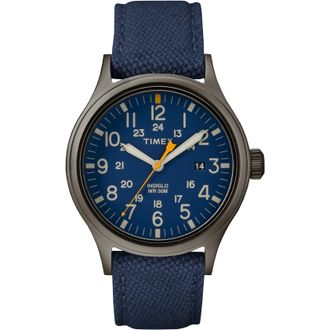 Timex Allied Mens Blue Watch TW2R46200 Leather (archived) - One Size