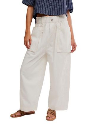Free People Costa Straight Leg Harem Pants in Whisper White at Nordstrom, Size X-Large