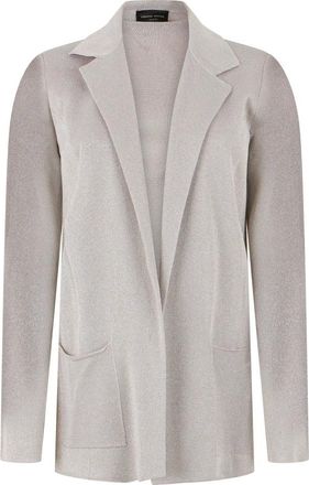 Roberto Collina Fijngebreid vest - Dames - Vesten - Grijs - M - Polyester - Truien & Vesten