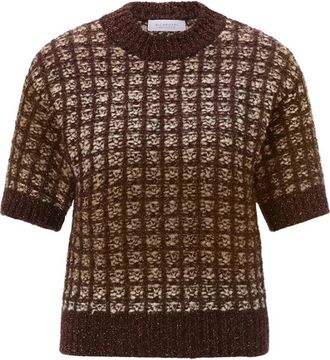 Rich & Royal CNK Open Lace Stitch - Dames - Ronde hals truien - Bruin - L - Katoen - Truien & Vesten