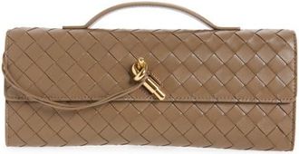 Bottega Veneta Long Andiamo Intrecciato Clutch Bag in 2360 Pinecone-M Brass at Nordstrom