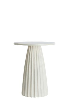 Light & Living Mesa Auxiliar Blanca De Metal Con Estilo Light & Living Veglia