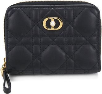 Dior Black Leather Wallet (Bi-Fold) (Pre-Owned)