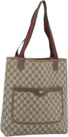 Gucci Pre-owned Vintage Tote Bag - Dames - Vintage Shopper - Bruin - ONE Size - Leer - Vintage