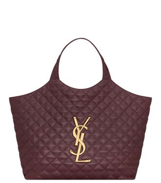 Saint Laurent Maroon Icare Large Tote