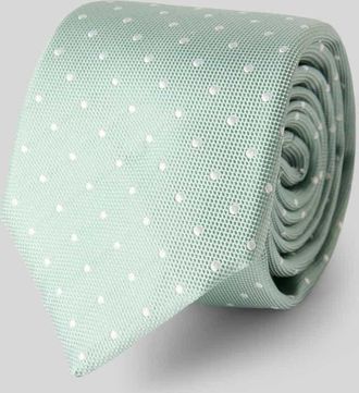 Gierremilano Seidenkrawatte aus reiner Seide mit Logo-Patch (7,5cm) in Hellgruen, Gr&ouml;&szlig;e 1