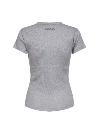 Isabel Marant Womens Grey Ribbed Cotton T-Shirt T-Shirts & Jerseys