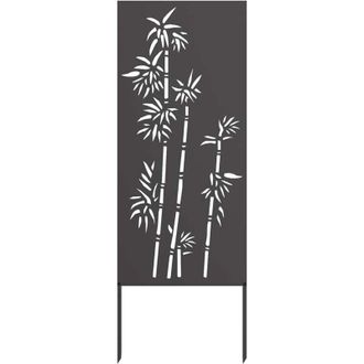 vidaXL Pantalla De Privacidad Para Jard&iacute;n Floral Negro 50 X 140 Cm Vidaxl