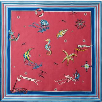 Alemais Printed silk twill scarf