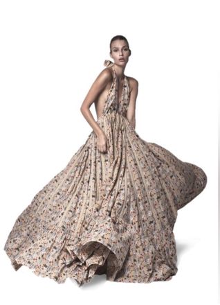 Kalita Runway Rofftop Halter Maxi Dress Size M